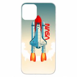 Чехол для iPhone 11 NASA logo and rocket - PrintSalon