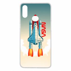 Чехол для Samsung A10s NASA logo and rocket - PrintSalon