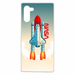 Чехол для Samsung Note 10 NASA logo and rocket - PrintSalon