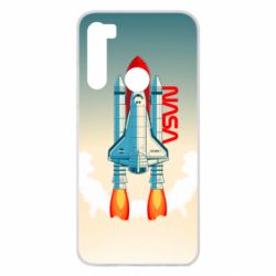 Чехол для Xiaomi Redmi Note 8 NASA logo and rocket - PrintSalon