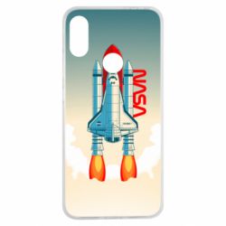 Чехол для Xiaomi Redmi Note 7 NASA logo and rocket - PrintSalon