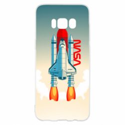 Чехол для Samsung S8 NASA logo and rocket - PrintSalon
