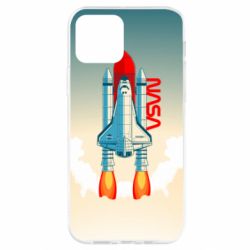 Чехол для iPhone 12 Pro NASA logo and rocket - PrintSalon