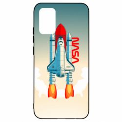 Чехол для Samsung A02s/M02s NASA logo and rocket - PrintSalon
