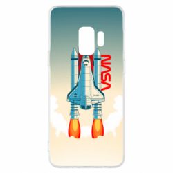 Чехол для Samsung S9 NASA logo and rocket - PrintSalon