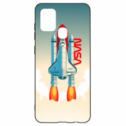 Чехол для Samsung A21s NASA logo and rocket - PrintSalon