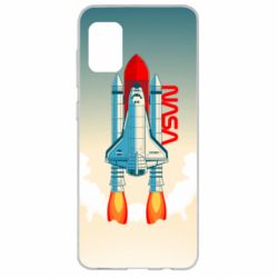 Чехол для Samsung A31 NASA logo and rocket - PrintSalon