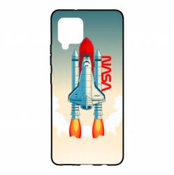 Чехол для Samsung A42 5G NASA logo and rocket - PrintSalon
