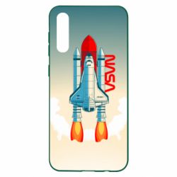 Чехол для Samsung A50 NASA logo and rocket - PrintSalon