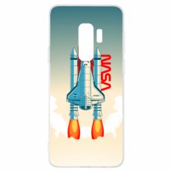 Чехол для Samsung S9+ NASA logo and rocket - PrintSalon