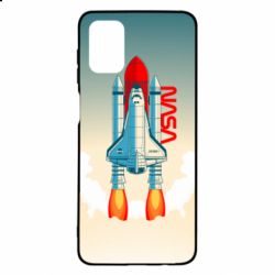 Чехол для Samsung M51 NASA logo and rocket - PrintSalon