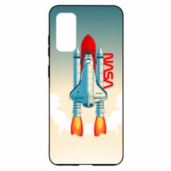 Чехол для Samsung S20 NASA logo and rocket - PrintSalon