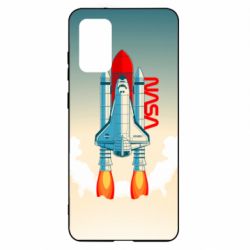 Чехол для Samsung S20+ NASA logo and rocket - PrintSalon
