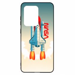 Чехол для Samsung S20 Ultra NASA logo and rocket - PrintSalon