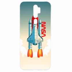 Чехол для Oppo A5/A9 2020 NASA logo and rocket