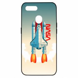 Чехол для Oppo A5s/A12 NASA logo and rocket - PrintSalon
