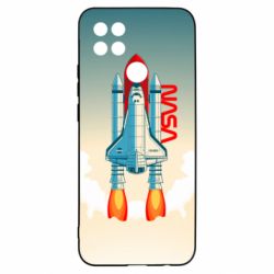 Чехол для Oppo A15s/A15 NASA logo and rocket - PrintSalon
