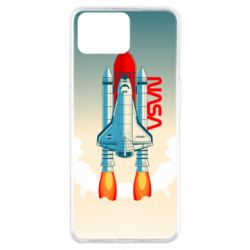 Чехол для Oppo A73 NASA logo and rocket - PrintSalon