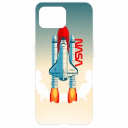 Чехол для Oppo Reno 4 Lite NASA logo and rocket - PrintSalon