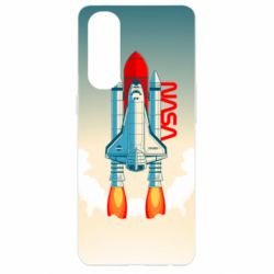 Чехол для Oppo Reno 4 Pro NASA logo and rocket - PrintSalon