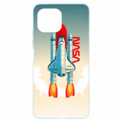 Чехол для Xiaomi Mi11 Lite NASA logo and rocket - PrintSalon