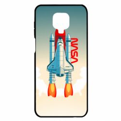 Чехол для Xiaomi Redmi Note 9S/9Pro/9Pro Max NASA logo and rocket - PrintSalon