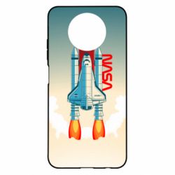 Чехол для Xiaomi Redmi Note 9 5G/Redmi Note 9T NASA logo and rocket