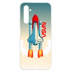 Чехол для Realme 6 Pro NASA logo and rocket - PrintSalon