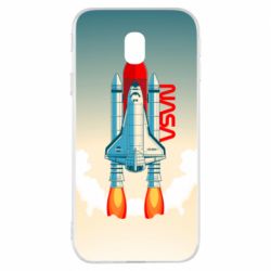 Чехол для Samsung J3 2017 NASA logo and rocket - PrintSalon
