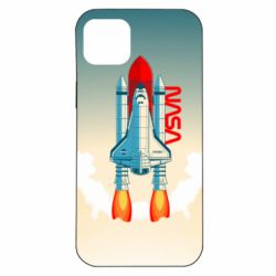 Чехол для iPhone 14 Plus NASA logo and rocket - PrintSalon