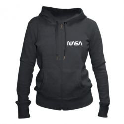 Женское худи на молнии NASA logo - PrintSalon