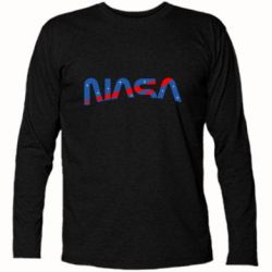 Футболка с длинным рукавом Nasa semicircle - PrintSalon