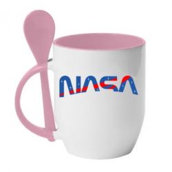 Чашка с ложкой Nasa semicircle - PrintSalon
