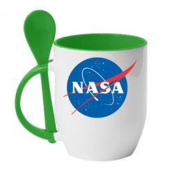 Чашка з ложкою NASA - PrintSalon