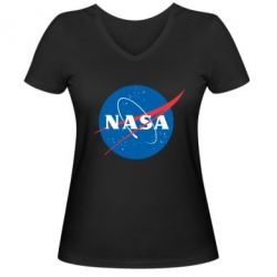 Жіноча футболка з V-подібним вирізом NASA - PrintSalon