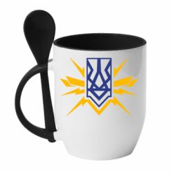 Кружка с керамической ложкой National building - PrintSalon