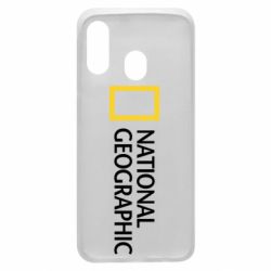 Чехол для Samsung A40 National Geographic logo - PrintSalon