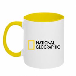 Чашка двухцветная 320ml National Geographic logo - PrintSalon
