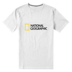 Мужская футболка премиум National Geographic logo - PrintSalon