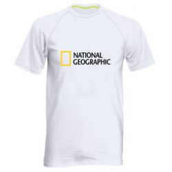 Мужская футболка для спорта National Geographic logo - PrintSalon
