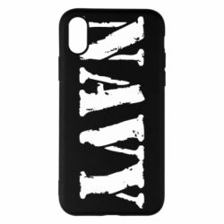 Чехол для iPhone X/Xs NAVY - PrintSalon