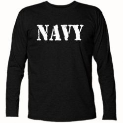 Футболка с длинным рукавом NAVY - PrintSalon
