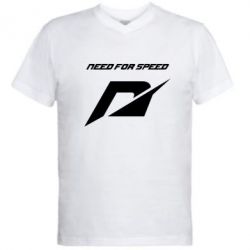 Мужская футболка  с V-образным вырезом Need For Speed Logo - PrintSalon