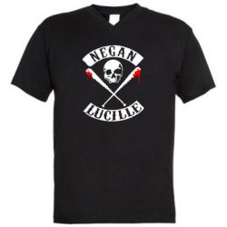Мужская футболка  с V-образным вырезом Negan Lucille - PrintSalon