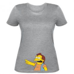 Женская футболка Нельсон Симпсон - PrintSalon