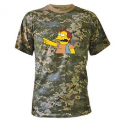 Камуфляжная футболка Нельсон Симпсон - PrintSalon