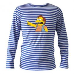 Тельняшка с длинным рукавом Нельсон Симпсон - PrintSalon