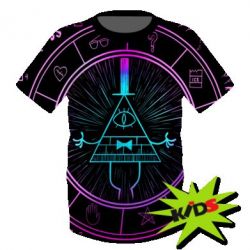 Детская 3D футболка Neon Bill Cipher - PrintSalon