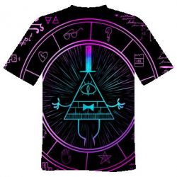 Мужская футболка 3D Neon Bill Cipher - PrintSalon