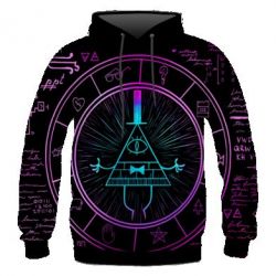 Мужское 3D худи Neon Bill Cipher - PrintSalon